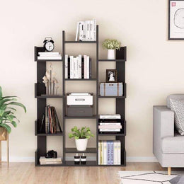 Large L-shaped Wooden Bookshelf।Perfect for Books amd Decor-IEBS07