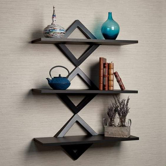 Stylish 3 Layer Wooden Wall Shelf-Modern and Durable Home Storage-IEWS23