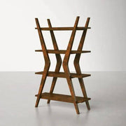 Premium Mahogany Wooden Geometric Bookshelf- IEBS66