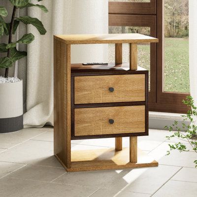 Unique Wooden Bedside Table-IEBST15