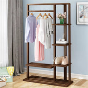 Solid Wooden Cloth Stand With Rack।  Smart Storage-IECSM03