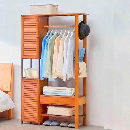 Wooden Bedroom Closet Storage Organizer – Durable Wooden Clothes Stand (Alna) for Efficient Storage