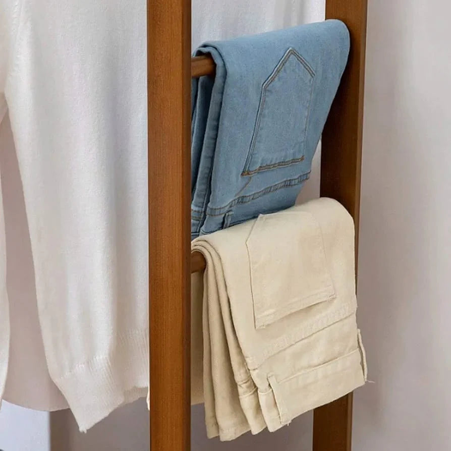 Wooden Bedroom Closet Storage Organizer – Durable Wooden Clothes Stand (Alna) for Efficient Storage